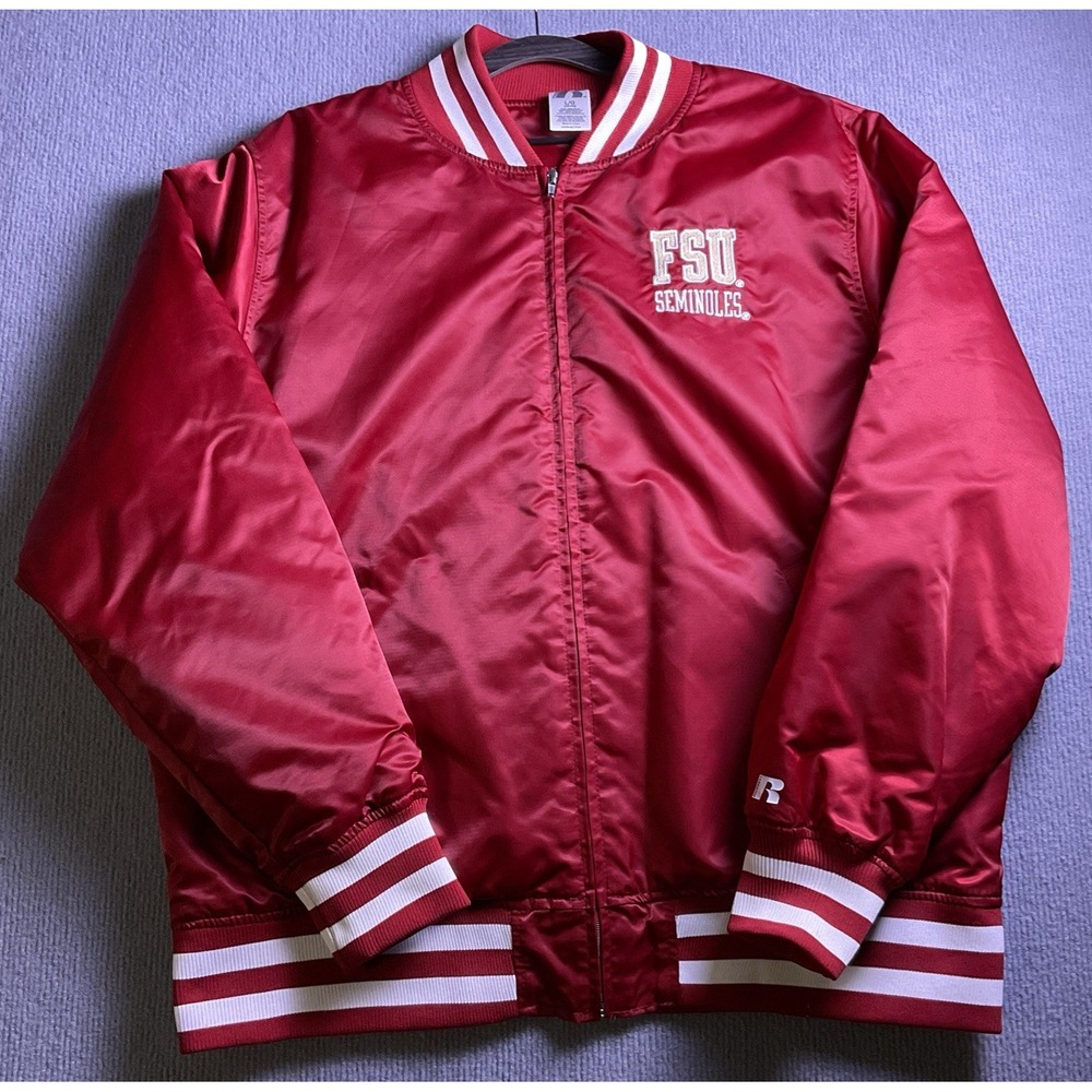 Vintage Russel Zip Up FSU Seminoles Nylon Jacket Men's Size Large